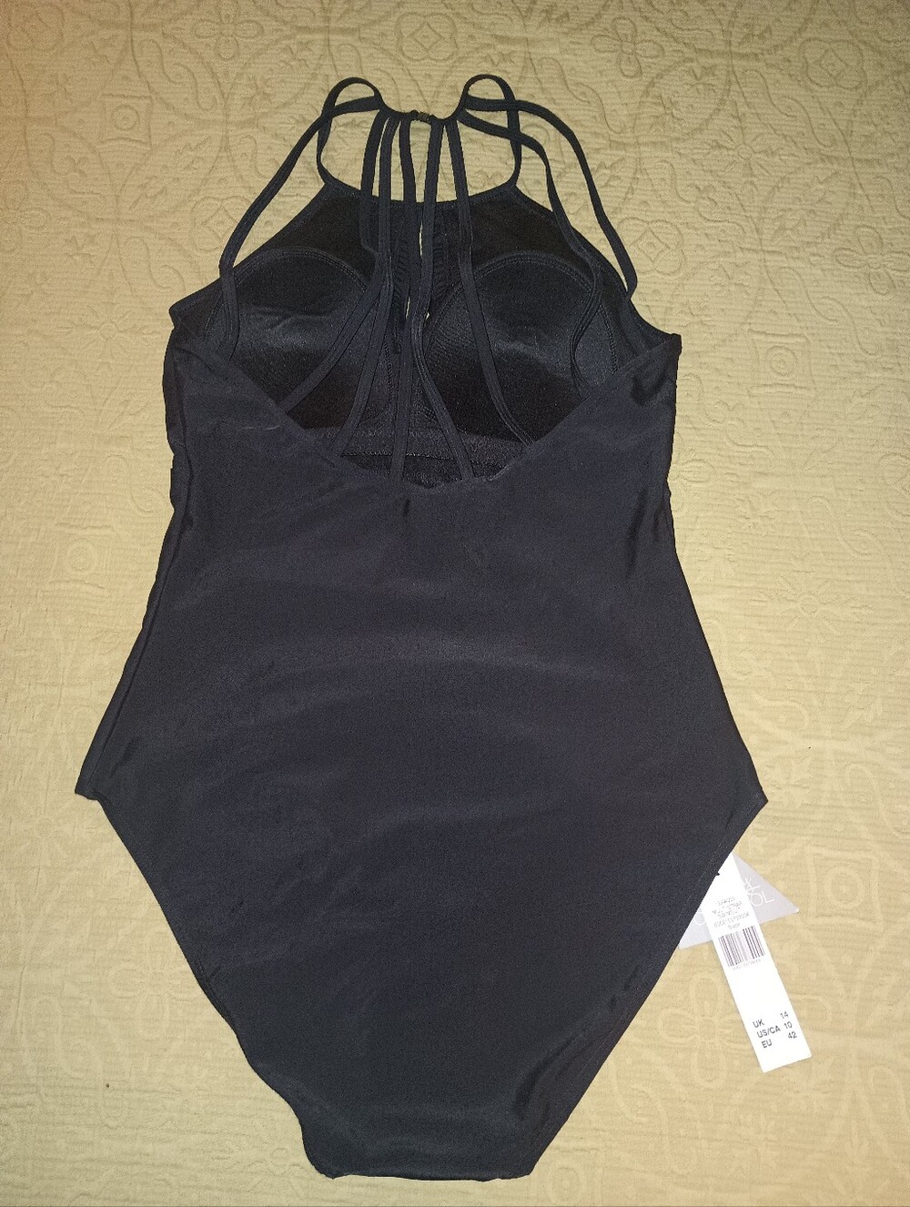 Long Tall Sally Women’s Black Strappy One-Piece Top NWT SZM(8-10)